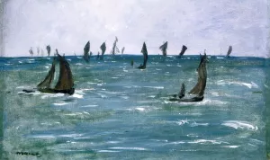 Sailing Ships at Sea